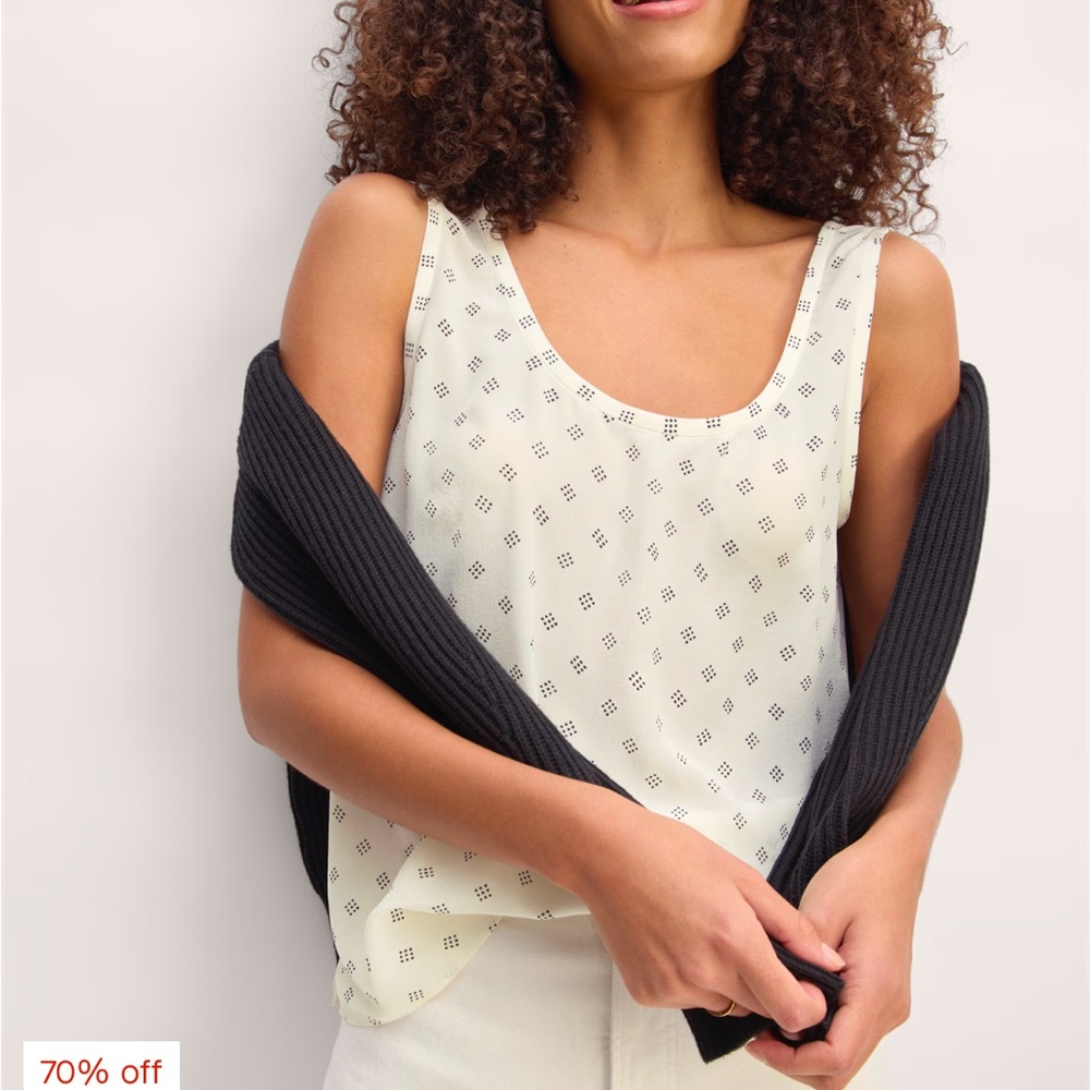 The Scoop Tank in Washable Silk